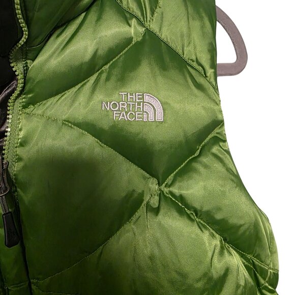 The North Face Women’s 700 Fill Down Vest Green Size Large Hiking Warm Bright - Picture 7 of 13